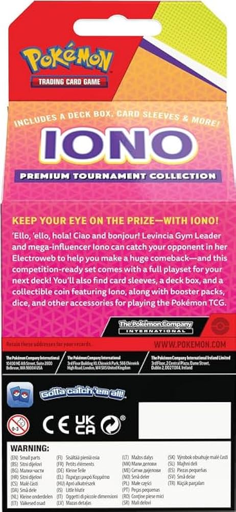 ポケモンカードゲーム IONO PREMIUM TOURNAMENT COLLECTION Amazon.com: Pokemon Iono Premium Tournament Collection Box